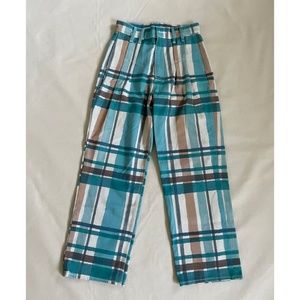 Printed Plaid Trouser